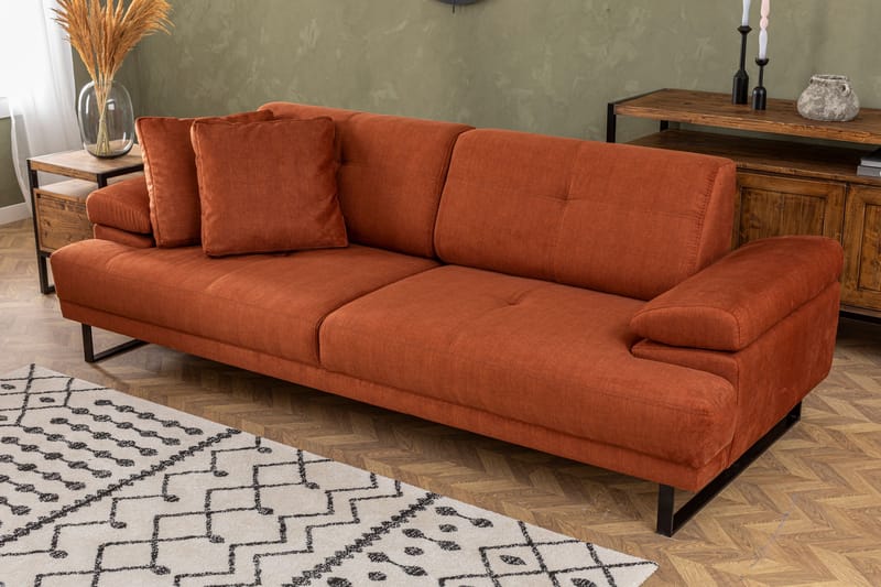 Kitimat Sofa 3-seters - Oransje - Møbler - Sofaer - Sofa 3 seter