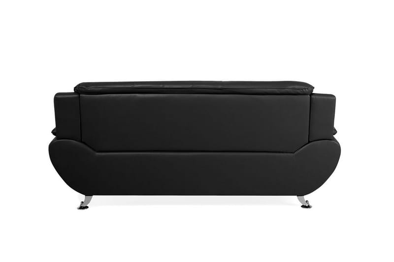 Leira 3-seters Sofa Kunstlær - Svart - Møbler - Sofaer - Sofa 3 seter