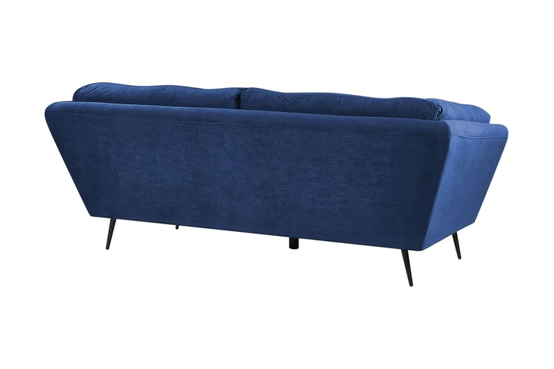 Lenvik 3-seters Sofa - Fløyel/Blå - Møbler - Sofaer - Sofa 3 seter