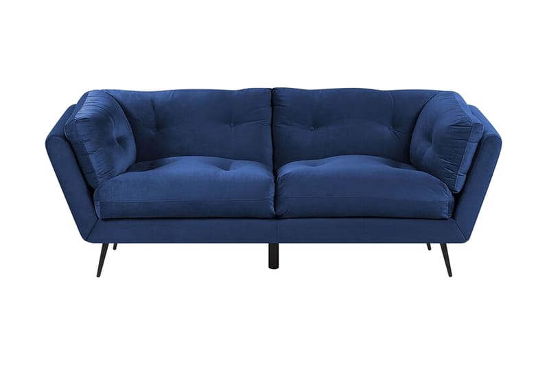 Lenvik 3-seters Sofa - Fløyel/Blå - Møbler - Sofaer - Sofa 3 seter