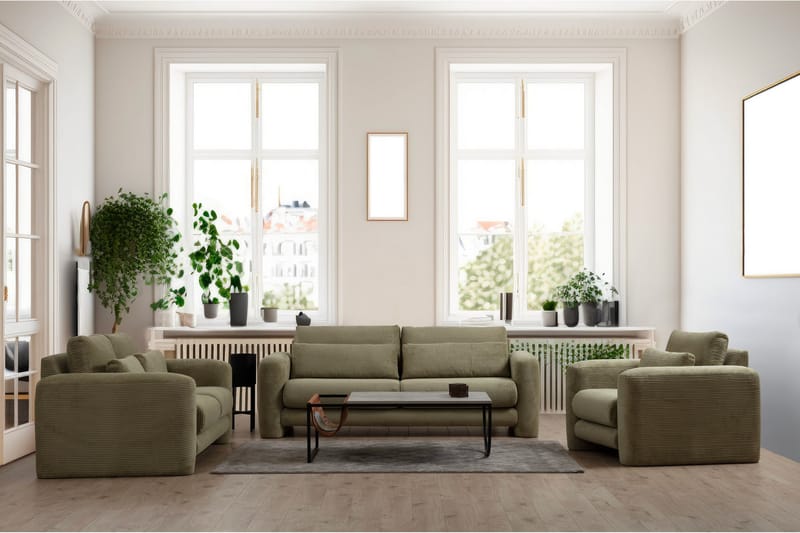 Makhan Sofa 3-seter - Grønn - Møbler - Sofaer - Sofa 3 seter