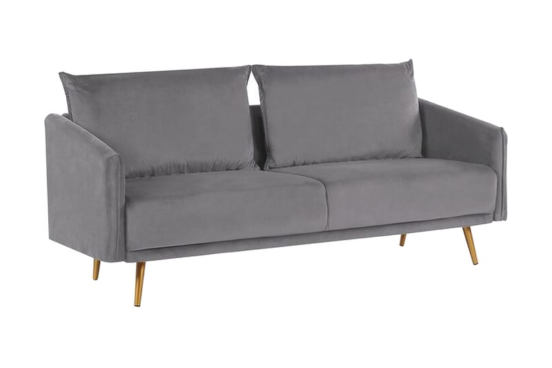 Maurana 3-seters Sofa - Fløyel/Grå - Møbler - Sofaer - Sofa 3 seter