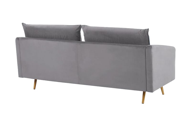 Maurana 3-seters Sofa - Fløyel/Grå - Møbler - Sofaer - Sofa 3 seter