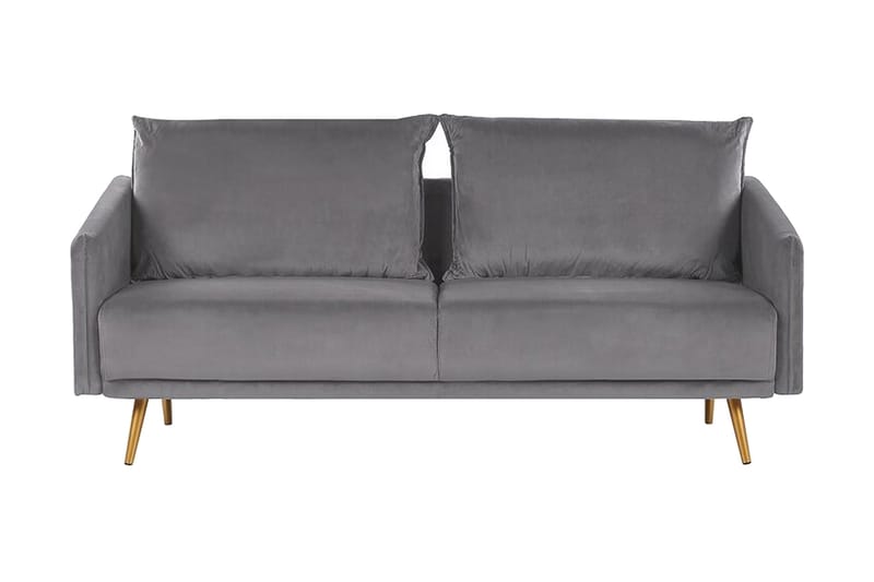 Maurana 3-seters Sofa - Fløyel/Grå - Møbler - Sofaer - Sofa 3 seter