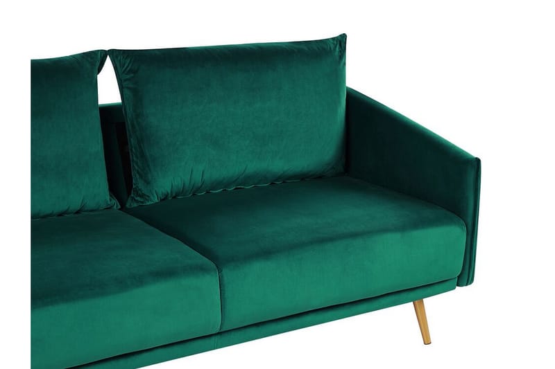 Maurana 3-seters Sofa - Fløyel/Grønn - Møbler - Sofaer - Sofa 3 seter