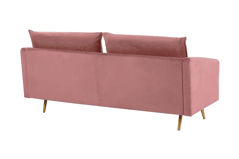 Maurana 3-seters Sofa - Fløyel/Rosa - Møbler - Sofaer - Sofa 3 seter