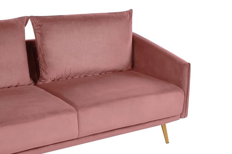 Maurana 3-seters Sofa - Fløyel/Rosa - Møbler - Sofaer - Sofa 3 seter