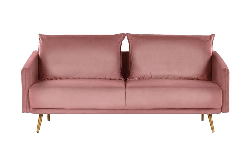 Maurana 3-seters Sofa - Fløyel/Rosa - Møbler - Sofaer - Sofa 3 seter