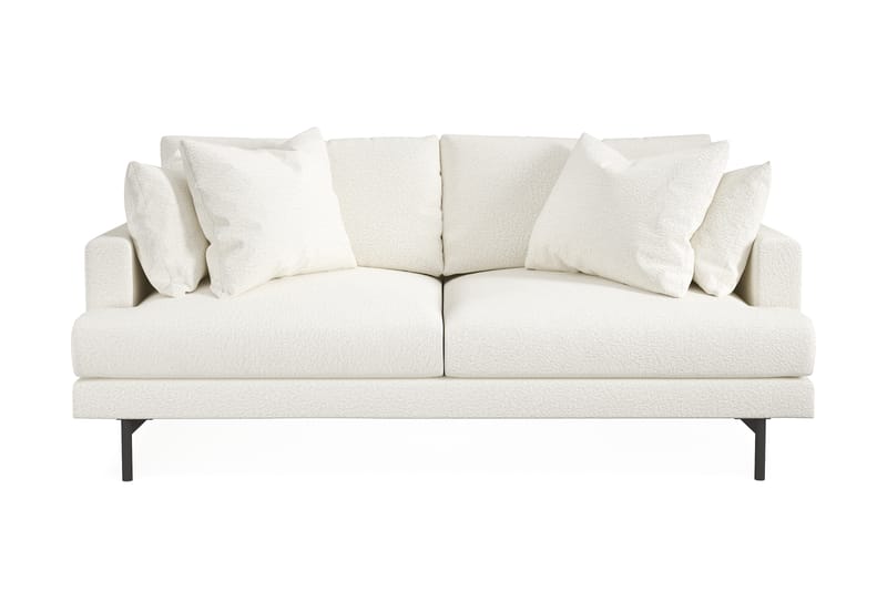 Menard 3-seter Sofa - Hvit Bouclé - Møbler - Sofaer - Sofa 3 seter