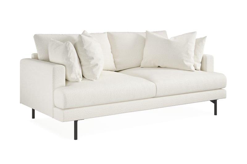 Menard 3-seter Sofa - Hvit Bouclé - Møbler - Sofaer - Sofa 3 seter