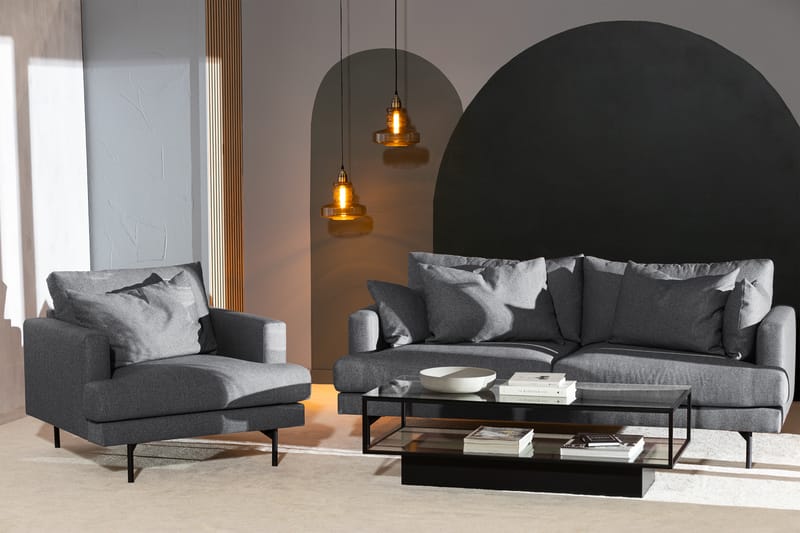 Menard 3-seter Sofa - Mørkegrå - Møbler - Sofaer - Sofa 3 seter