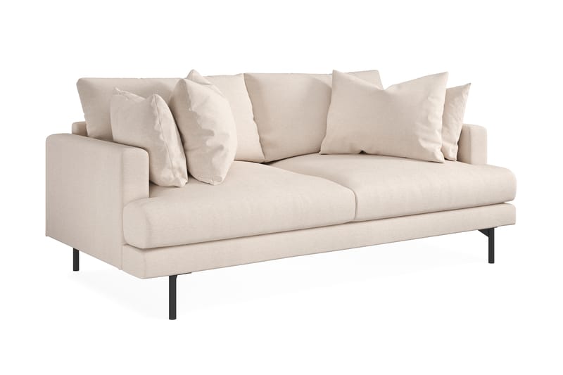 Menard Dyp 3-seters Sofa 205 cm bred - Lys Beige / Natur - Møbler - Sofaer - Sofa 3 seter