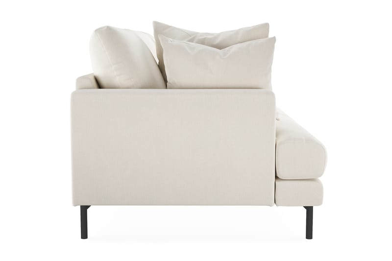 Menard Dyp 3-seters Sofa Fløyel 205 cm bred - Lys Beige / Hvit - Møbler - Sofaer - Sofa 3 seter