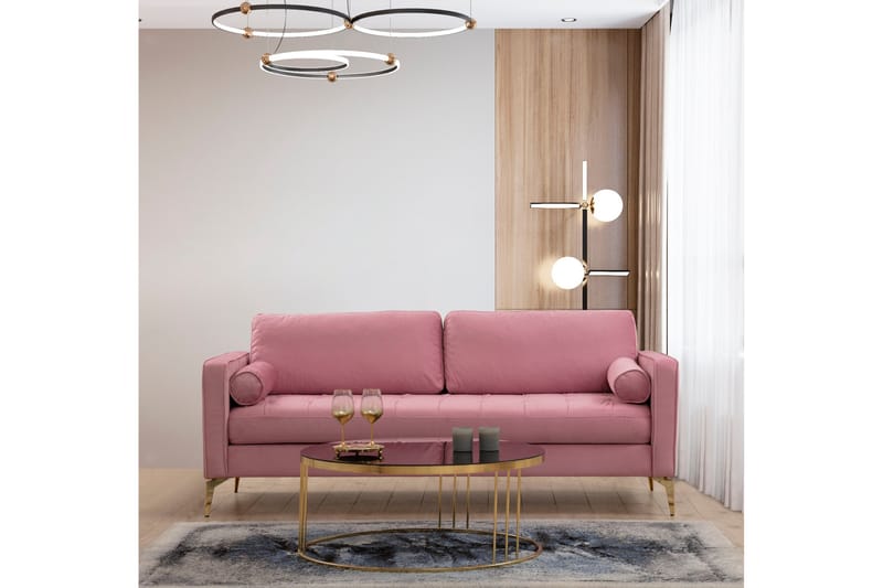 Mirrilnesh Sofa 3-seter - Rosa - Møbler - Sofaer - Sofa 3 seter