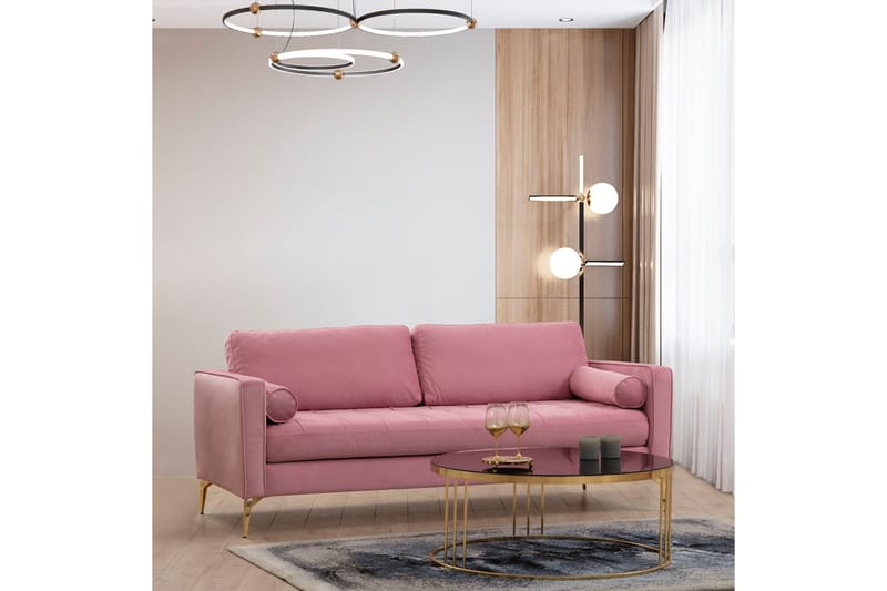 Mirrilnesh Sofa 3-seter - Rosa - Møbler - Sofaer - Sofa 3 seter