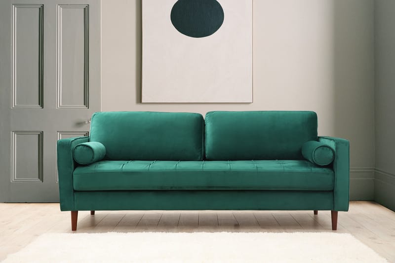 Mirrilnesh Sofa 3-seters - Grønn - Møbler - Sofaer - Sofa 3 seter