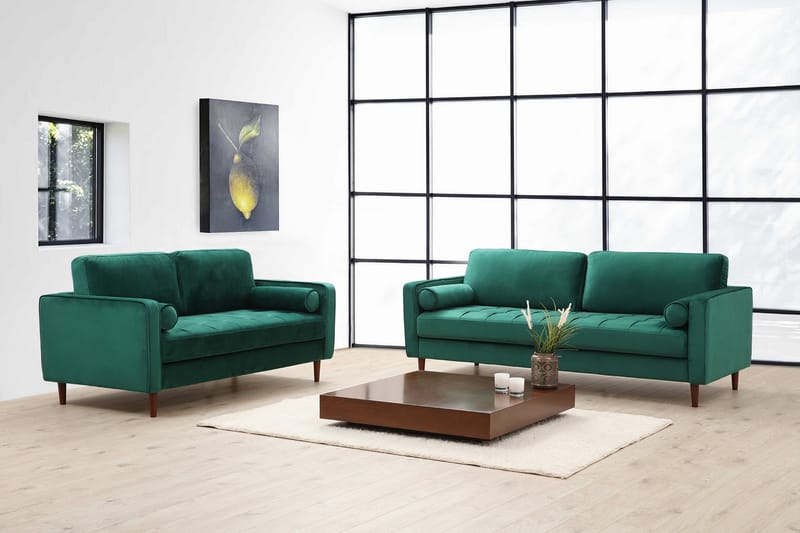 Mirrilnesh Sofa 3-seters - Grønn - Møbler - Sofaer - Sofa 3 seter