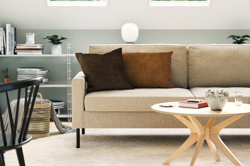 Nevada Liten 3-seters Sofa 198 cm bred - Lys Beige - Møbler - Sofaer - Sofa 3 seter