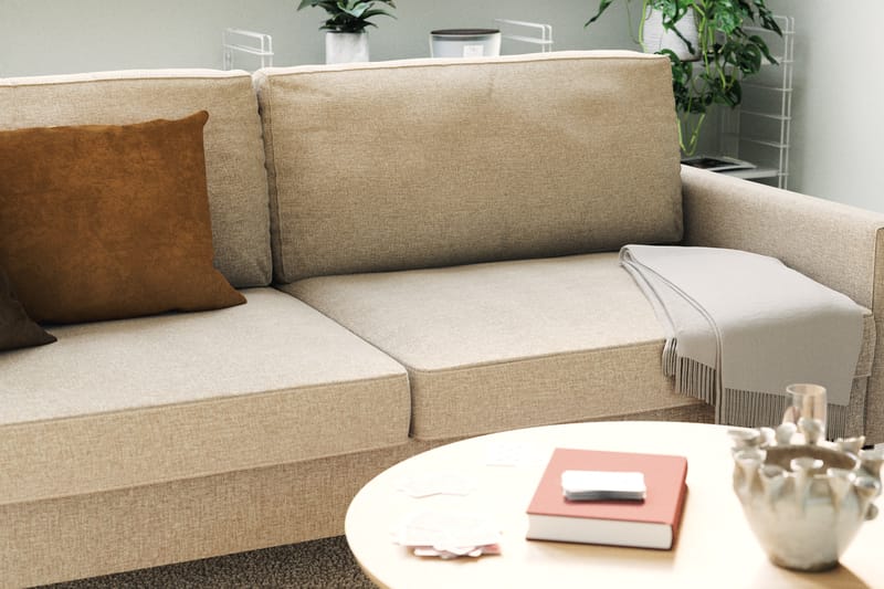 Nevada Liten 3-seters Sofa 198 cm bred - Lys Beige - Møbler - Sofaer - Sofa 3 seter