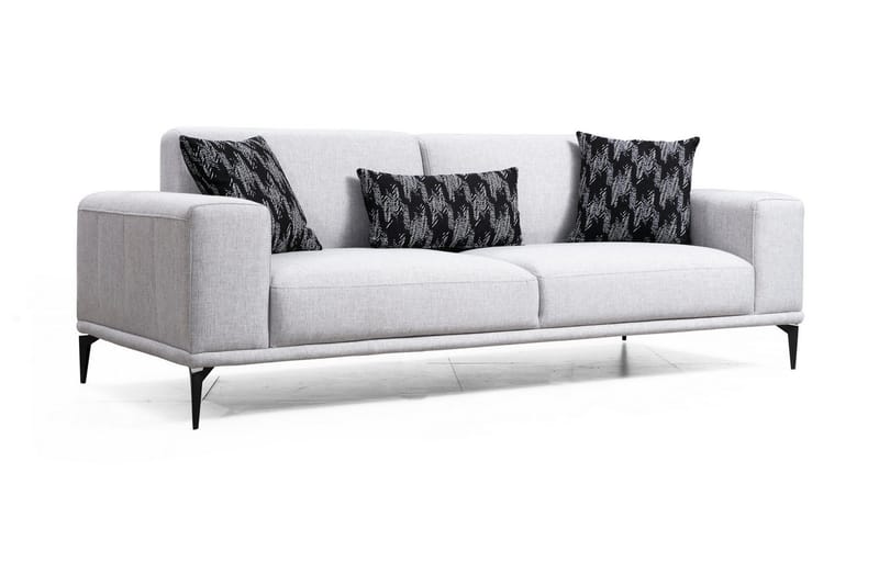 Nikeala 3-seters Sofa - Grå/Svart - Møbler - Sofaer - Sofa 3 seter