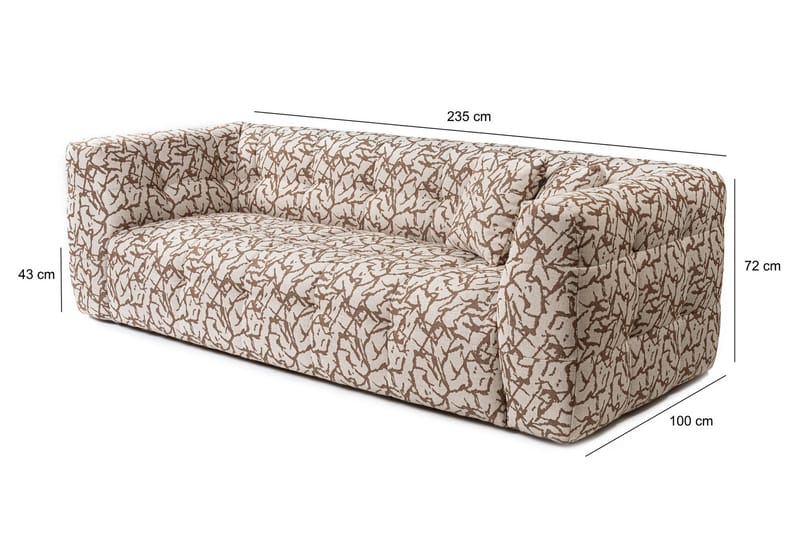 Octavian Sofa 2-seter - Brun - Møbler - Sofaer - Sofa 3 seter