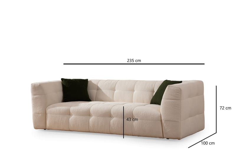 Octavian Sofa 3-seter - Beige - Møbler - Sofaer - Sofa 3 seter