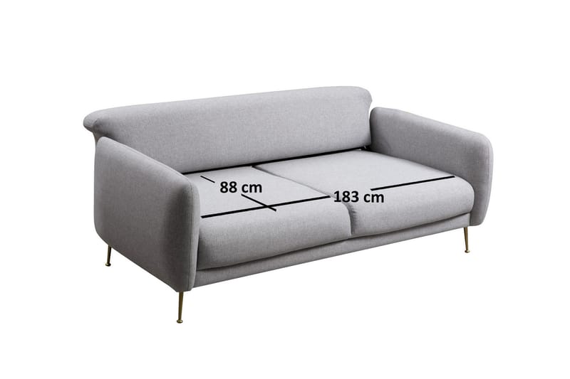 Panchenko 3-Seter Sofa - Grå - Møbler - Sofaer - Sofa 3 seter