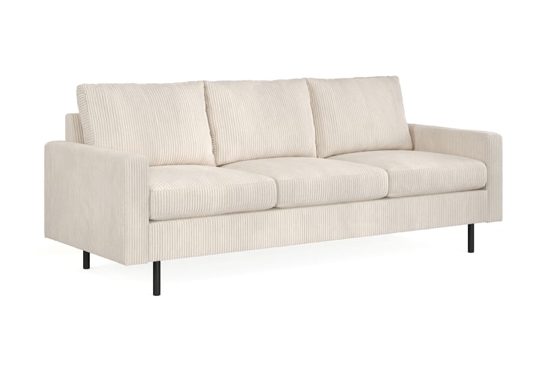 Peppe 3-seters Manchester Sofa 200 cm bred - Beige - Møbler - Sofaer - Sofa 3 seter