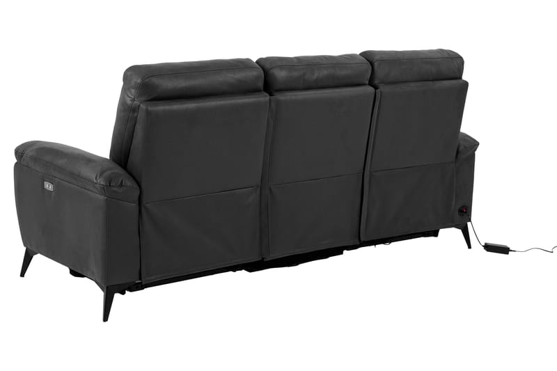 Ranas 3-seters Sofa Elektrisk - Grå/Svart - Møbler - Sofaer - Sofa 3 seter