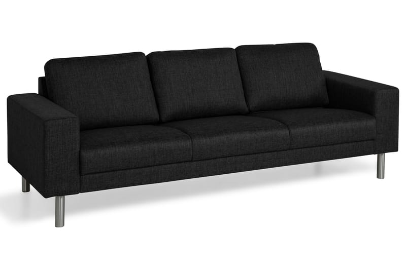 Runsala 3-seters Sofa - Svart - Møbler - Sofaer - Sofa 3 seter