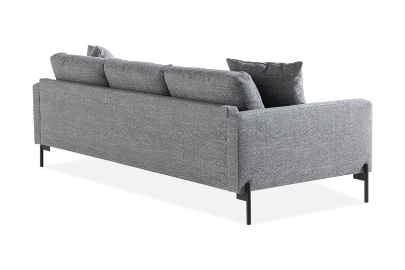 Skonsam 3-seters Sofa med Pynteputer - Grå - Møbler - Sofaer - Sofa 3 seter