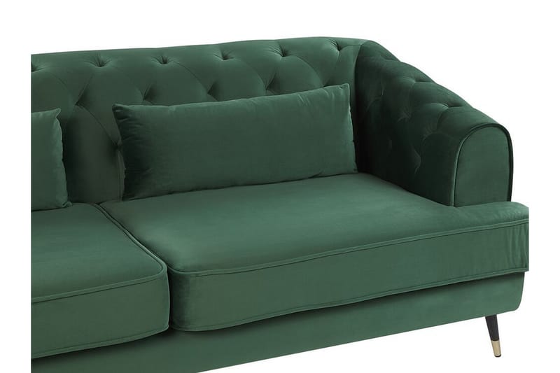 Slettan 3-seters Sofa - Fløyel/Grønn - Møbler - Sofaer - Sofa 3 seter