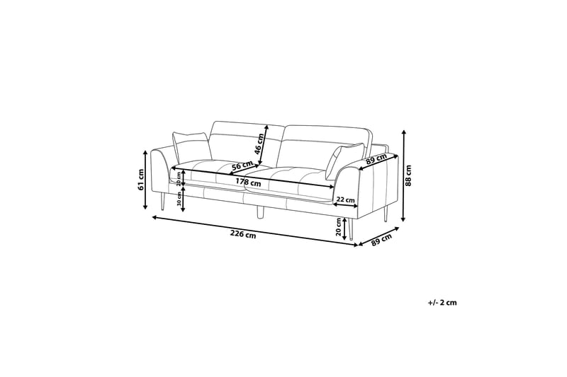 Torget Sofa 3-seter - Svart - Møbler - Sofaer - Sofa 3 seter