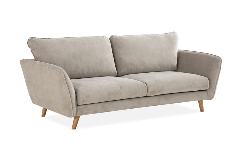 Trend Luksus 3-seter Moderne Sofa 224 cm Bred - Beige - Møbler - Sofaer - Sofa 3 seter