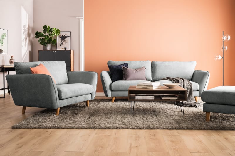 Trend Lyx 3-seter Sofa - Grå - Møbler - Sofaer - Sofa 3 seter