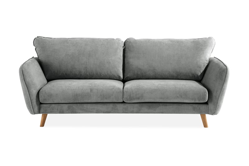 Trend Lyx 3-seter Sofa - Grå/Eik - Møbler - Sofaer - Sofa 3 seter