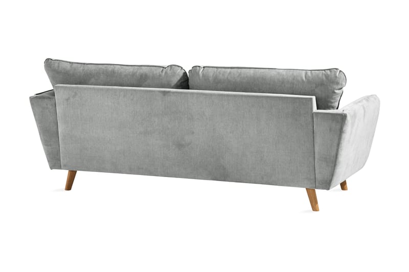 Trend Lyx 3-seter Sofa - Grå/Eik - Møbler - Sofaer - Sofa 3 seter