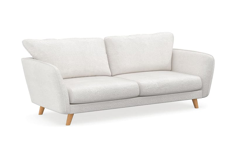 Trend Lyx 3-seter Sofa - Hvit|Bouclé - Møbler - Sofaer - Sofa 3 seter