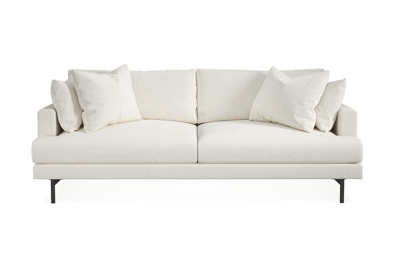 Menard Dyp 4-seters Sofa 225 cm bred - Beige / Hvit - Møbler - Sofaer - 4 seter sofa