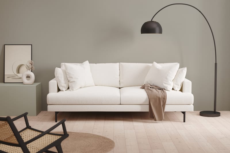 Menard Dyp 4-seters Sofa 225 cm bred - Beige / Hvit - Møbler - Sofaer - 4 seter sofa