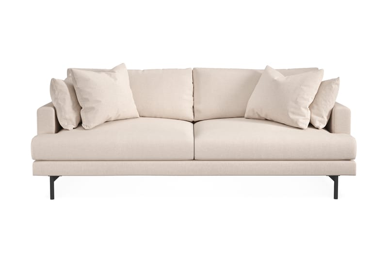 Menard Dyp 4-seters Sofa 225 cm bred - Lys Beige / Natur - Møbler - Sofaer - 4 seter sofa