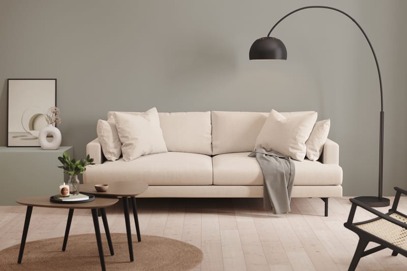 Menard Dyp 4-seters Sofa 225 cm bred - Lys Beige / Natur - Møbler - Sofaer - 4 seter sofa