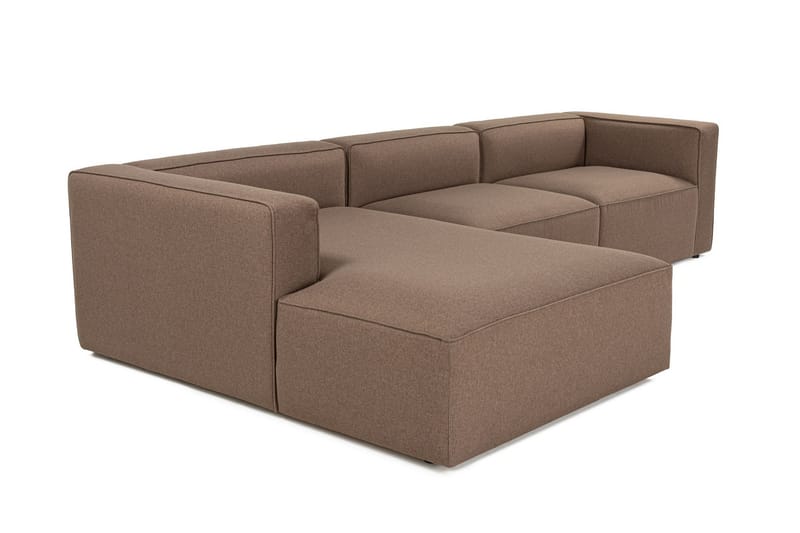 Abbas 4-seters Sofa med Divan - Brun - Møbler - Sofaer - Sofa med sjeselong