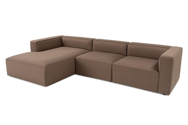 Abbas 4-seters Sofa med Divan - Brun - Møbler - Sofaer - Sofa med sjeselong