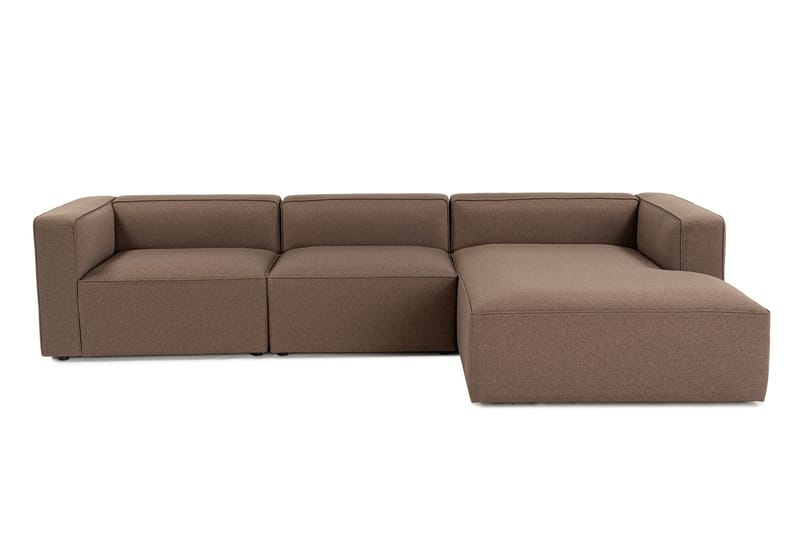 Abbas 4-seters Sofa med Divan - Brun - Møbler - Sofaer - Sofa med sjeselong