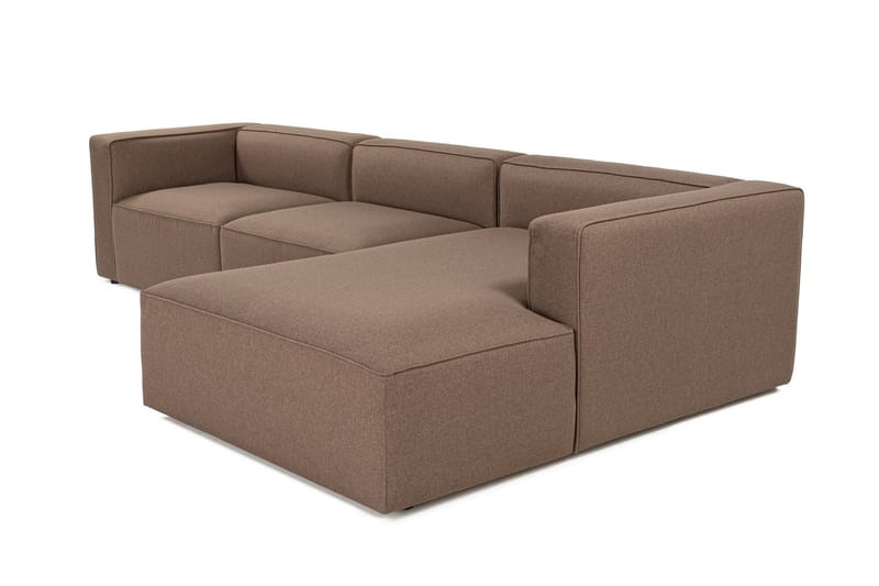 Abbas 4-seters Sofa med Divan - Brun - Møbler - Sofaer - Sofa med sjeselong