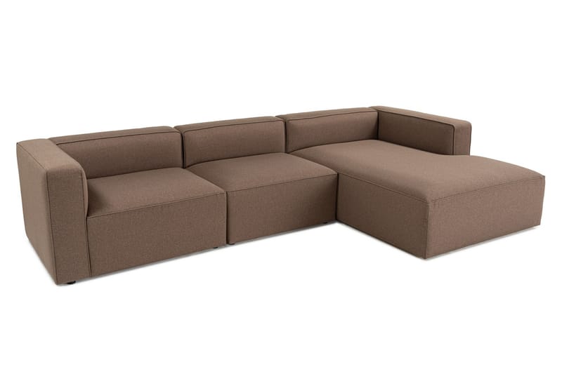 Abbas 4-seters Sofa med Divan - Brun - Møbler - Sofaer - Sofa med sjeselong