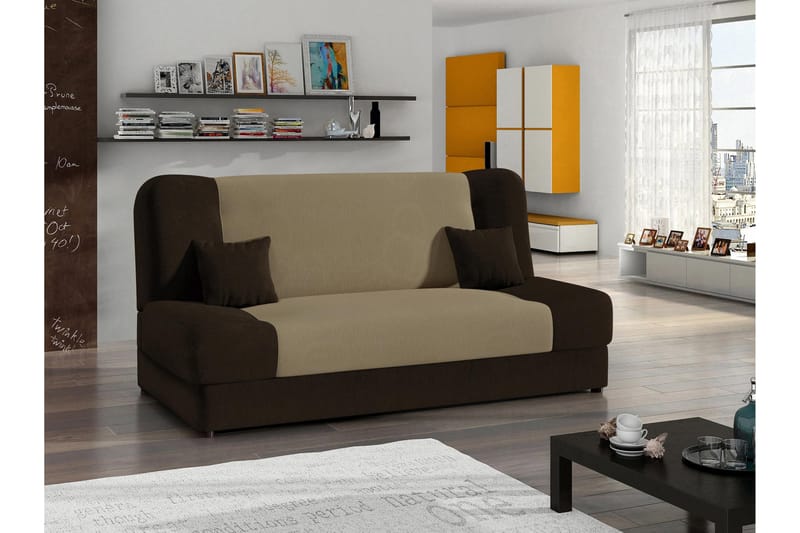 Abron Sofa 3-seter - Brun/Beige - Møbler - Sofaer - Sofa 3 seter