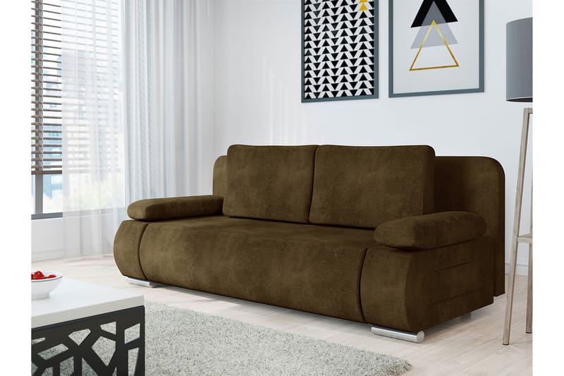 Adelma Sofa 3-seter - Brun - Møbler - Sofaer - Sofa 3 seter