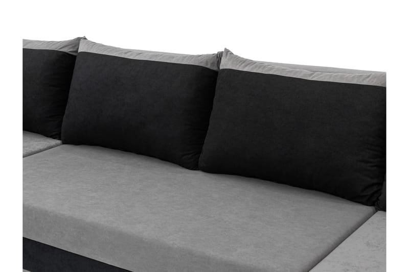 Alvared Sofa Dobbeldivan 4-seter - Mørk grå - Møbler - Sofaer - U-sofa